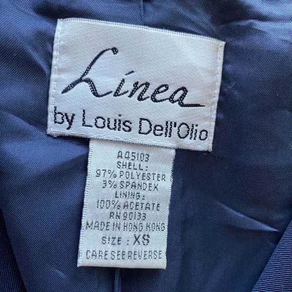 Vintage Linea Navy Blue Belted Women's Trench Coat Classic Chic - Picture 13 of 16